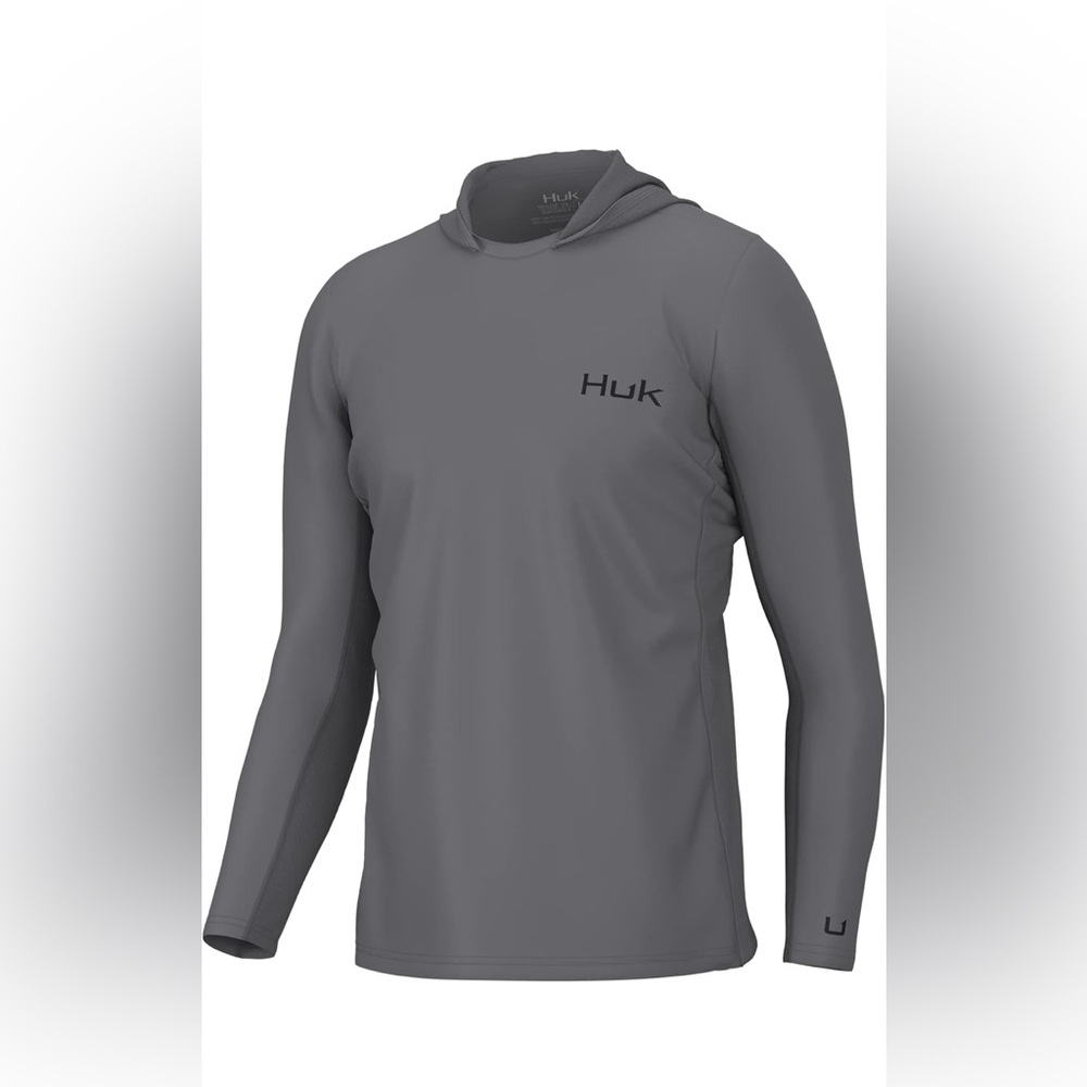 Huk Mens Icon X Performance Hoodie - Large - Night Owl Gray